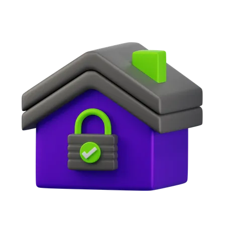 Seguridad de casa  3D Icon