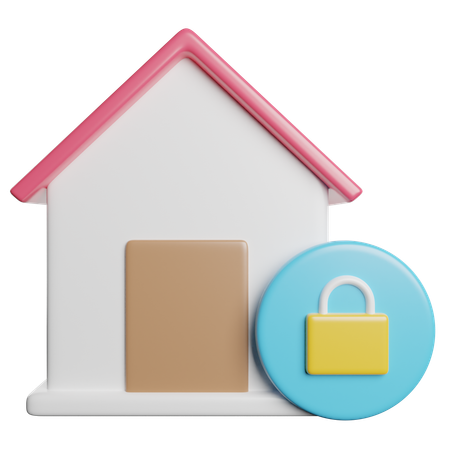 Seguridad de casa  3D Icon