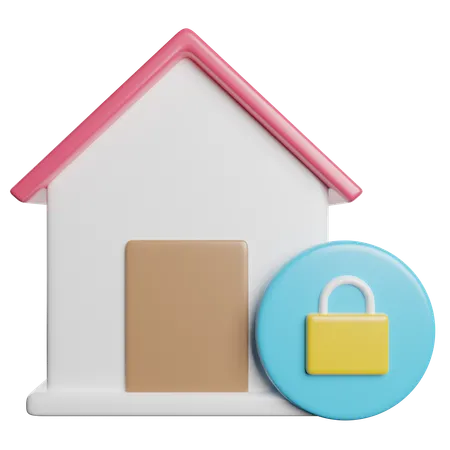 Seguridad de casa  3D Icon