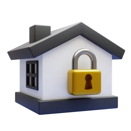Seguridad de casa  3D Icon