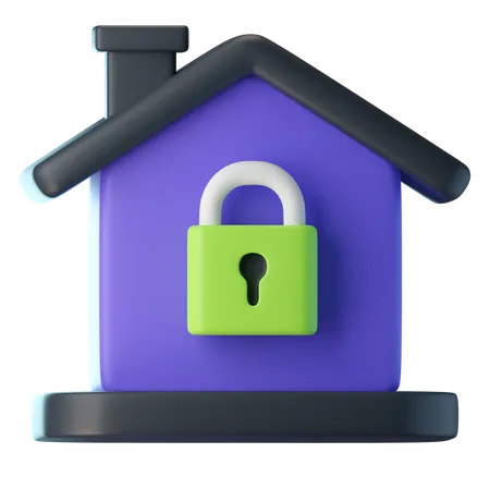 Seguridad de casa  3D Icon