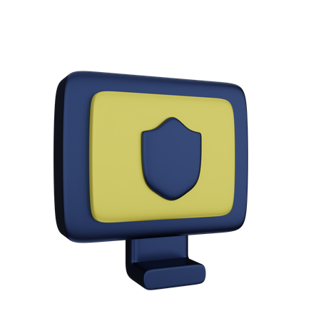 La seguridad informática  3D Icon