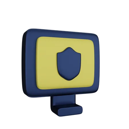 La seguridad informática  3D Icon