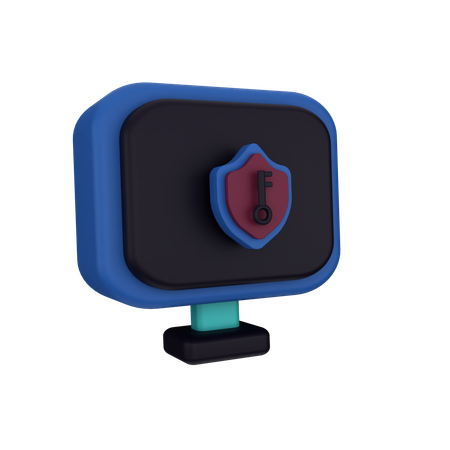 La seguridad informática  3D Icon