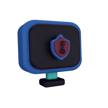 La seguridad informática  3D Icon