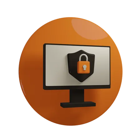 La seguridad informática  3D Icon