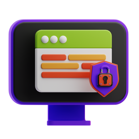 La seguridad informática  3D Icon