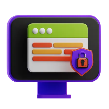 La seguridad informática  3D Icon