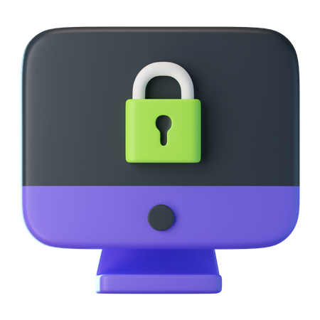 La seguridad informática  3D Icon