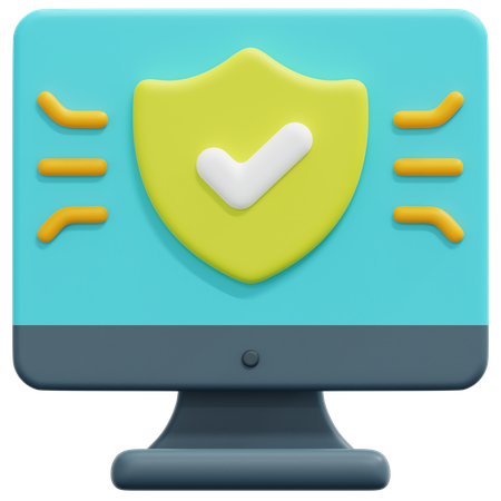 La seguridad informática  3D Icon