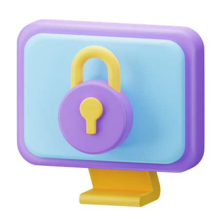 La seguridad informática  3D Icon