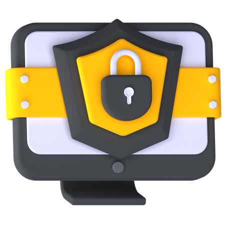 La seguridad informática  3D Icon