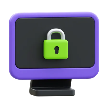 La seguridad informática  3D Icon