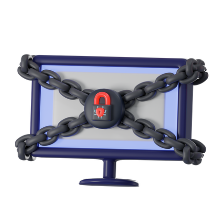 La seguridad informática  3D Icon