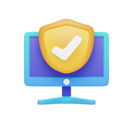 La seguridad informática  3D Icon