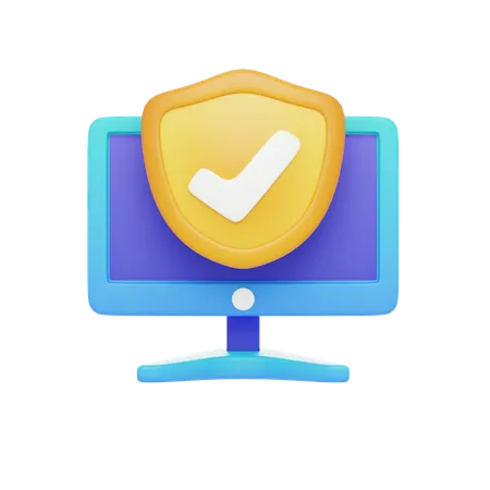 La seguridad informática  3D Icon