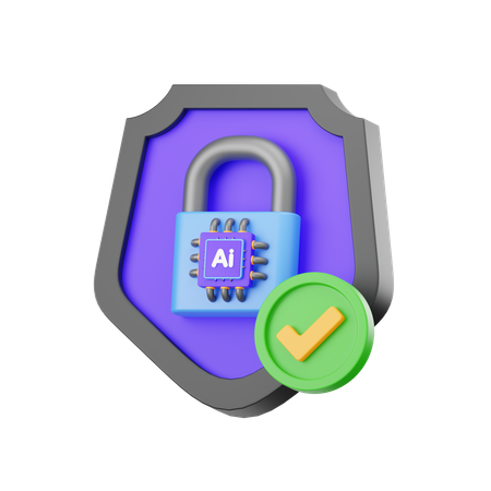 Seguridad de IA  3D Icon