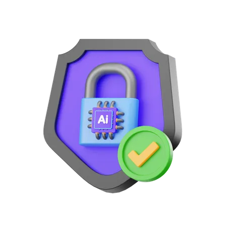 Seguridad de IA  3D Icon