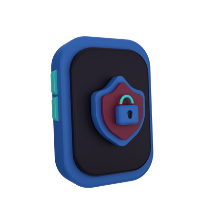 Seguridad móvil  3D Icon