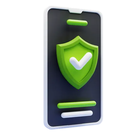 Seguridad móvil  3D Icon