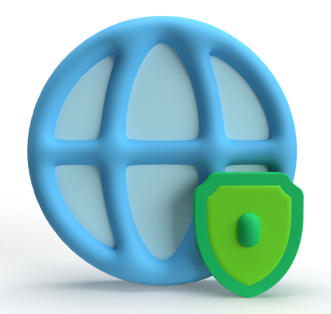 Seguridad mundial  3D Icon
