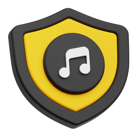 Seguridad musical  3D Icon