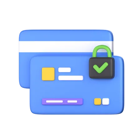 Seguridad de pago con tarjeta  3D Icon