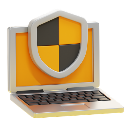 Seguridad del ordenador portátil  3D Icon