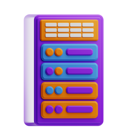 Seguridad de internet del servidor  3D Icon