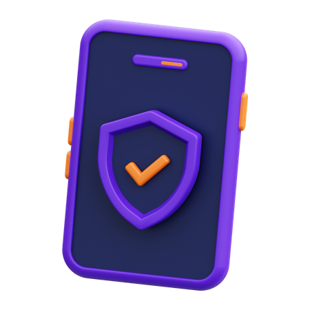 Seguridad del teléfono inteligente  3D Icon