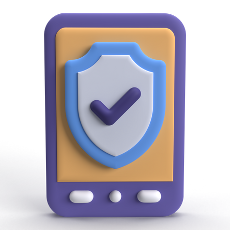 Seguridad del teléfono inteligente  3D Icon