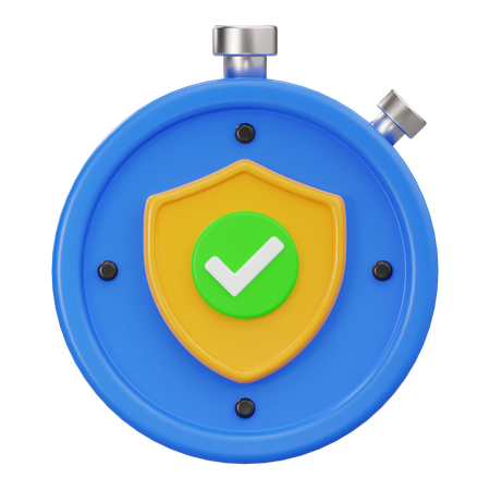 Tiempo de seguridad  3D Icon