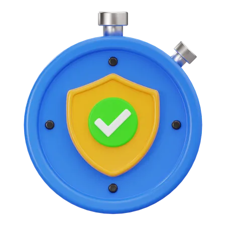 Tiempo de seguridad  3D Icon