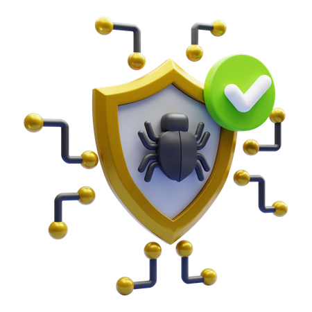 Seguridad antivirus  3D Icon