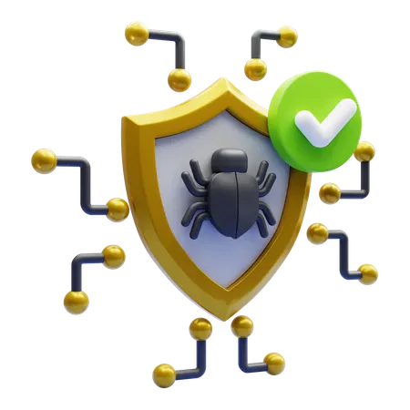 Seguridad antivirus  3D Icon