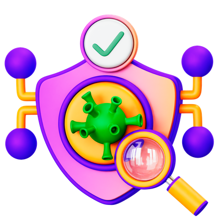 Seguridad antivirus  3D Icon