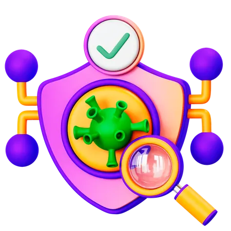 Seguridad antivirus  3D Icon