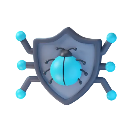 Seguridad antivirus  3D Icon