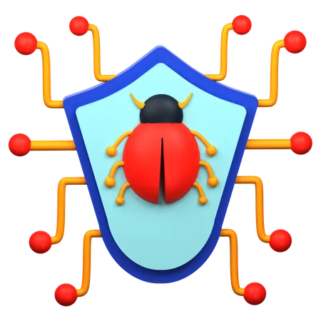 Seguridad antivirus  3D Icon