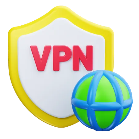 Seguridad VPN  3D Icon