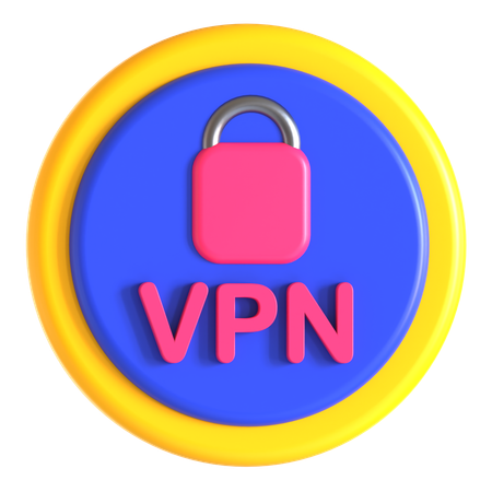 Seguridad VPN  3D Icon