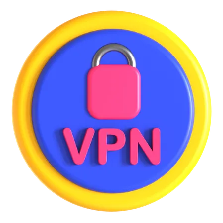 Seguridad VPN  3D Icon