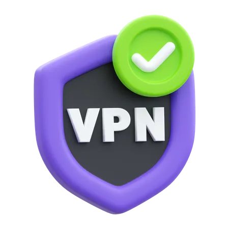 Seguridad VPN segura  3D Icon