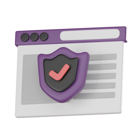 Seguridad Web  3D Icon