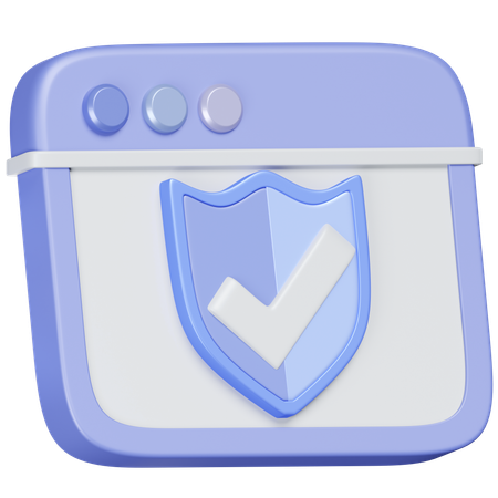 Seguridad Web  3D Icon