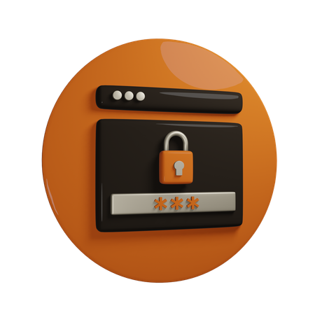 Seguridad Web  3D Icon