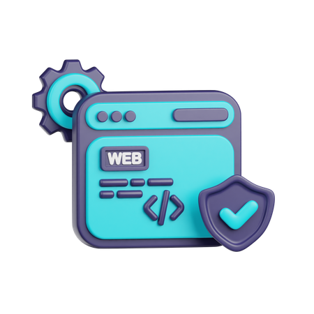 Seguridad Web  3D Icon