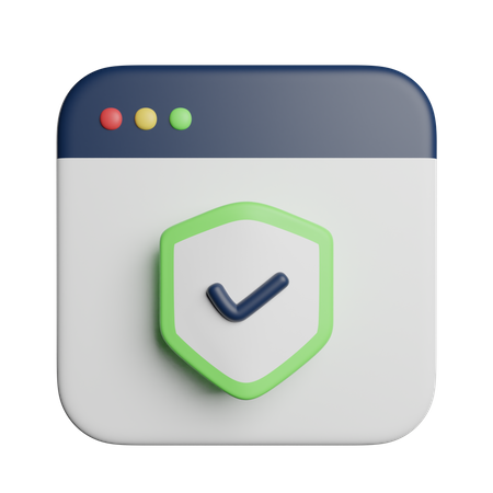 Seguridad Web  3D Icon