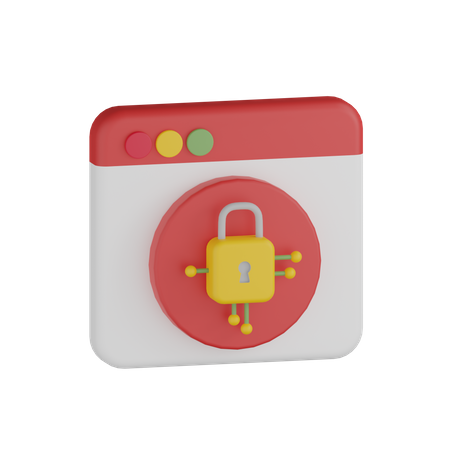 Seguridad Web  3D Icon