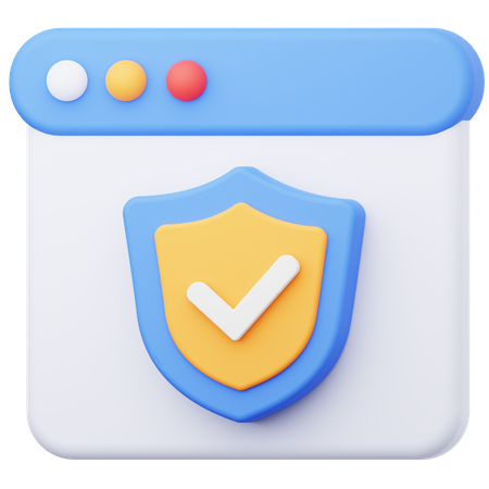 Seguridad Web  3D Icon